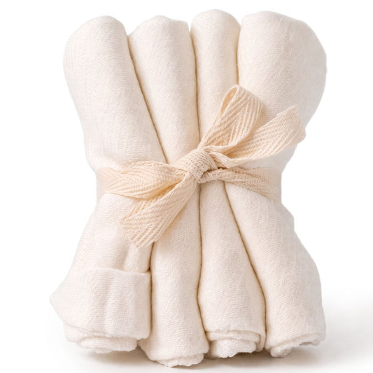 Pack of 4 | Bamboo Muslin Face Cloths